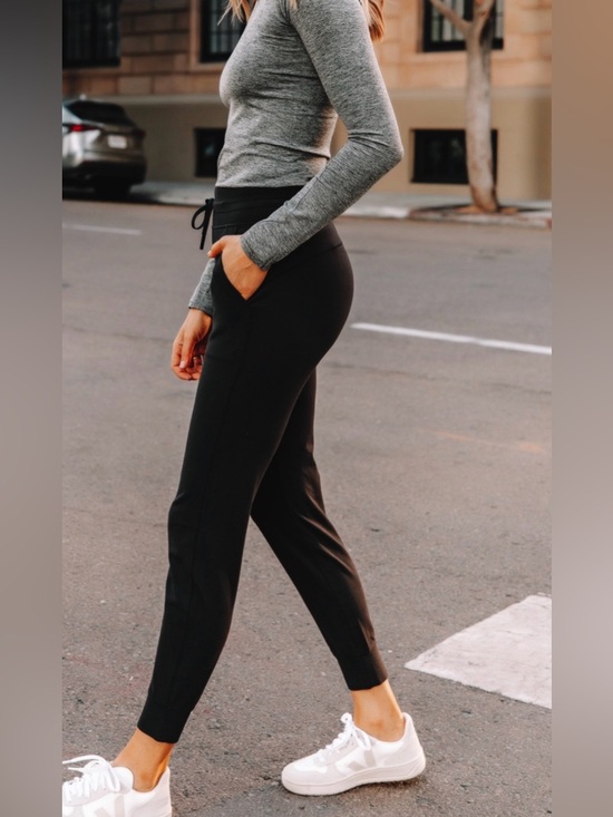 lululemon athletica Pants - lululemon athletica Black Jogger Pants with Logo Tag